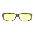 thumbnail image 1 of Womens Polarized Rhinestone Sunglasses that Fit Over Prescription Glasses with Night Driving Lens & UV400 Protection - Crystal Slate, 1 of 5