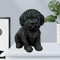thumbnail image 4 of Dog Figurine Statue Resin Sculpture Ornament for Home Tabletop Living Room Decoration - Black, 4 of 6
