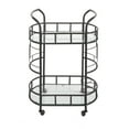 thumbnail image 5 of Better Homes & Gardens Black Metal and Glass Serving Bar Cart, 5 of 6