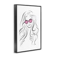 thumbnail image 2 of Stupell Industries Art Deco Leila Pink Heart Sunglasses Black Framed Giclee Art, 12 x 18, by Martina Pavlova, 2 of 8