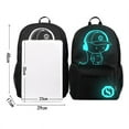 thumbnail image 4 of Music Boy Luminous Backpack Noctilucent Laptop Bag with USB Charging Port, 4 of 4
