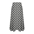 thumbnail image 6 of Summer Maxi Skirts for Women Satin Fashion Boho Long Skirt Trendy Floral High Waist A Line Beach Skirt Vacation Outfit Gray S, 6 of 7