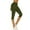 Army Green, variant on Women's Skirted Capri Leggings - High Waisted Yoga Skort with Built-in Pants Athletic Workout Capris S-2XL
