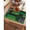 thumbnail image 3 of St. Patrick''s Day Placemats Set of 4,Washable Woven Burlap Cloth Fabric Placemat for Square/Rectangle/Round/Oval Dining Table,Easy Clean Place Mats Gradient Green Farmhouse Wood Grain, 3 of 6