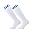 thumbnail image 2 of sunsanly 1 Pair Knee High Striped Football Socks Anti-slip Moisture Wicking Stretch Kids Youth Athletic Sports Soccer Compression Cushion High Tube Stockings, 2 of 8