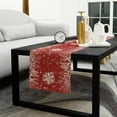 thumbnail image 5 of Red Christmas Table Runner 36 Inches Long for Dining Table Decor, Cotton Linen Winter Snowflake Table Runner Washable Dresser Scarf for Kitchen Christmas Holiday Seasonal Leaves Pine Cones, 5 of 8