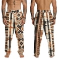 thumbnail image 2 of Yuyamidu Mens Linen Beach Pants Lightweight Loose Fit Cotton Lounge Pants Straight Leg Soft Slacks Trousers Western Aztec Outfits, Aztec Geometric, Size 4XL, 2 of 7