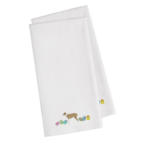 Central Asian Shepherd Easter White Embroidered Towel Set of 2