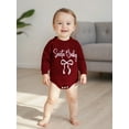 thumbnail image 4 of BemeyourBBs Baby Girl Christmas Romper Embroidery Ribbed Infant Winter Sweater, 4 of 9
