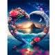 thumbnail image 1 of Pintura de diamante 5D DIY Full Round Drill Rose Wreath Kit Home Decor (sz3325) Hugtrwg Para estrenar, 1 of 9