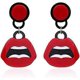 thumbnail image 1 of Pendientes colgantes de acrílico estilo punk hip hop para mujer, con forma de labios rojos, con forma de gota, joyería creativa, exquisita y útil, 6,8 x 3,8 cm., 1 of 5