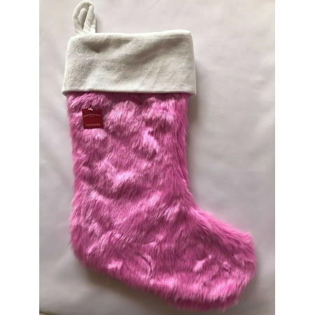 Target After Christmas Sale 70 PINK FAUX FUR SOFT PLUSH CHRISTMAS STOCKING 17