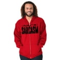 thumbnail image 5 of Fluent in Sarcasm Funny Attitude Zip Up Hoodie Men's Women's Brisco Brands M, 5 of 6