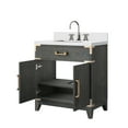 thumbnail image 3 of Laurel 30 in W x 22 in D Black Oak Single Bath Vanity, Cultured Marble Top, and Faucet Set, 3 of 6