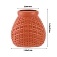 thumbnail image 3 of Hyknon Unbreakable Floral Vase, Ceramic Look Plastic Vase for Home Decor, Rustic Large Vases for Centerpieces, Simple Modern Vase for Home Office Decor for Living Room, Table (Orange), 3 of 5
