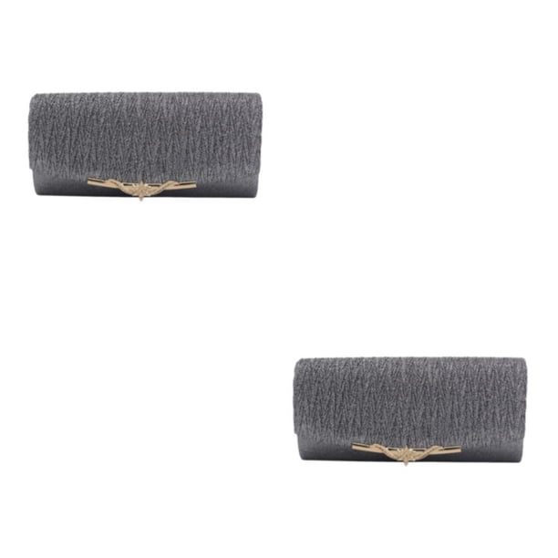 Guardurnaity Bolso de hombro elegante y práctico de poliéster que mantiene los artículos seguros y accesibles Bolso de hombro con cadena gris gris oscuro 2Conjunto