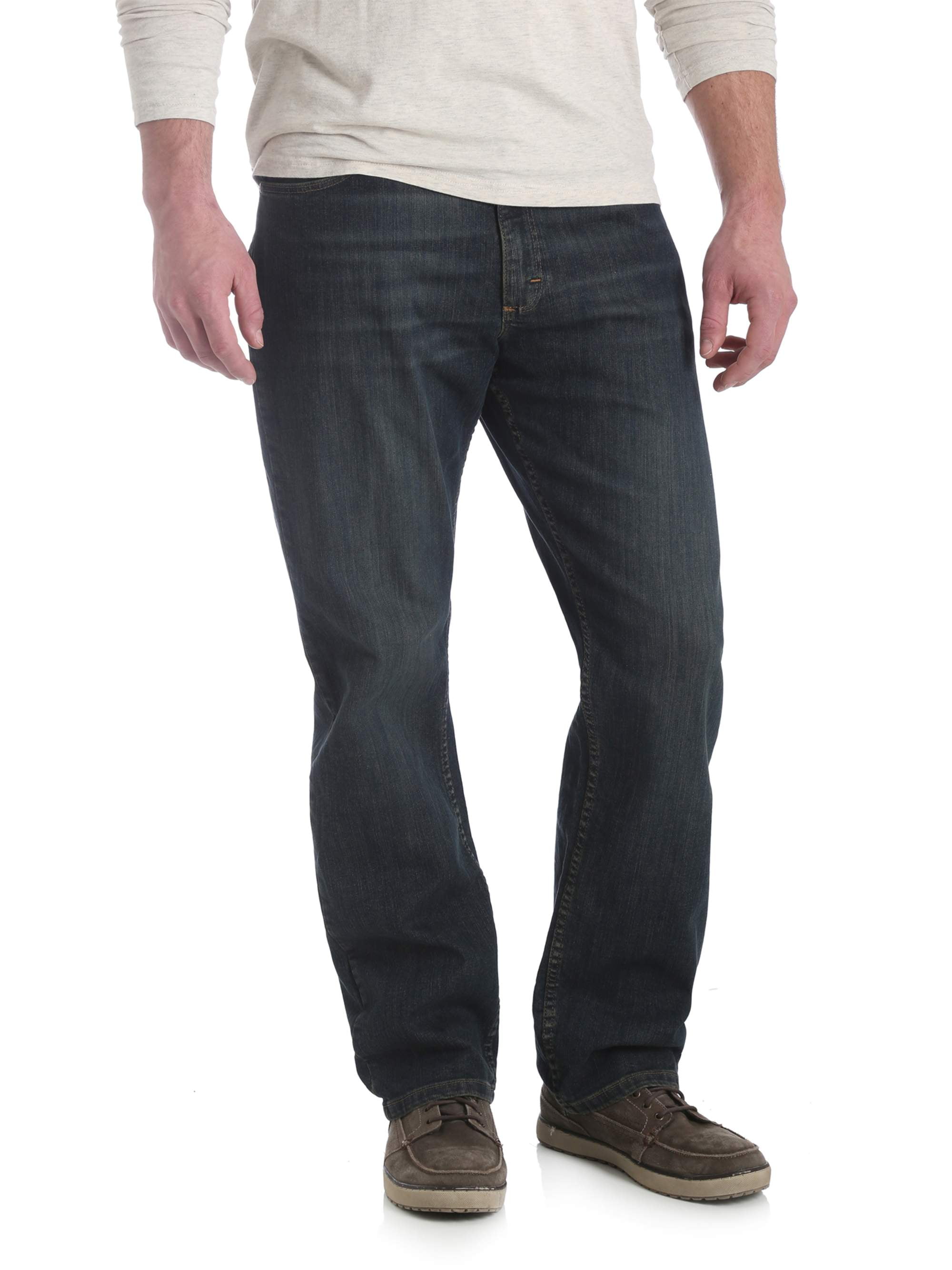 Wrangler Men's and Big Men's Straight Fit Jeans with Flex 