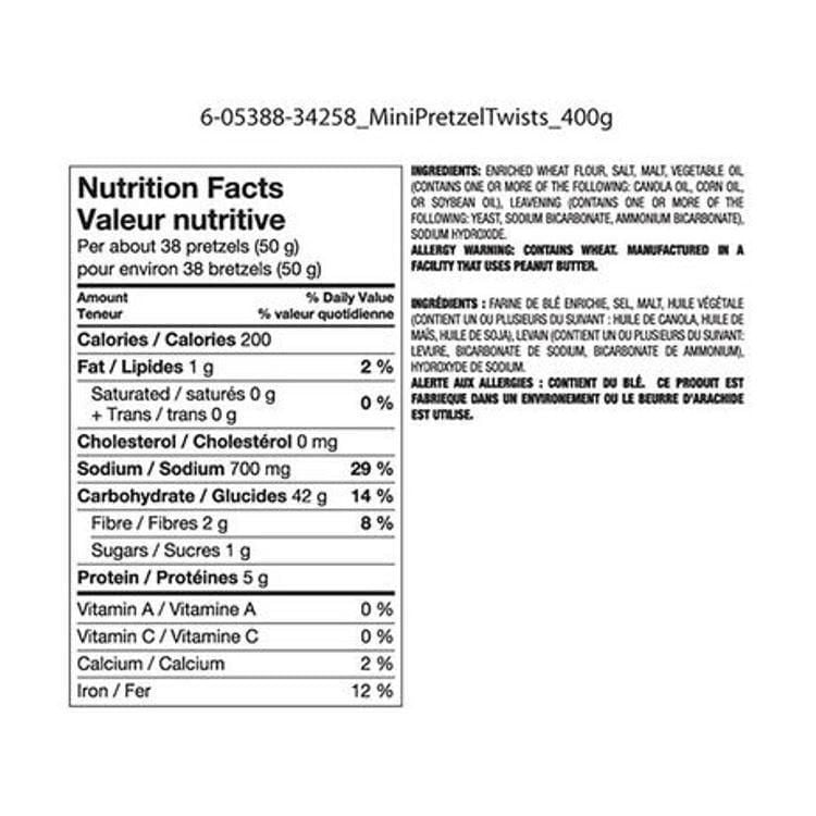 Bretzels tressés mini de Great Value 400g