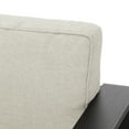 thumbnail image 6 of Christopher Knight Home Modern Outdoor Club Chair with Beige Cushions, Aluminum Frame, Black Brushed Finish, 6 of 8