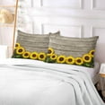 thumbnail image 5 of Coolnut Autumn Sunflowers on Wooden Board Pillowcases, Soft and Cozy Decor Giftsative Pillow Cases with Hidden Zipper for Bedroom, Sofa, Couch, Queen Size 20x30 Inches（33）, 5 of 6