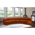 thumbnail image 2 of Meridian Furniture Sectionnel Modulaire 5 Pcs en Velours Cognac Limitless, 2 of 7