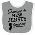 thumbnail image 3 of Inktastic Someone in New Jersey Loves Me Boys or Girls Baby Bib, 3 of 4