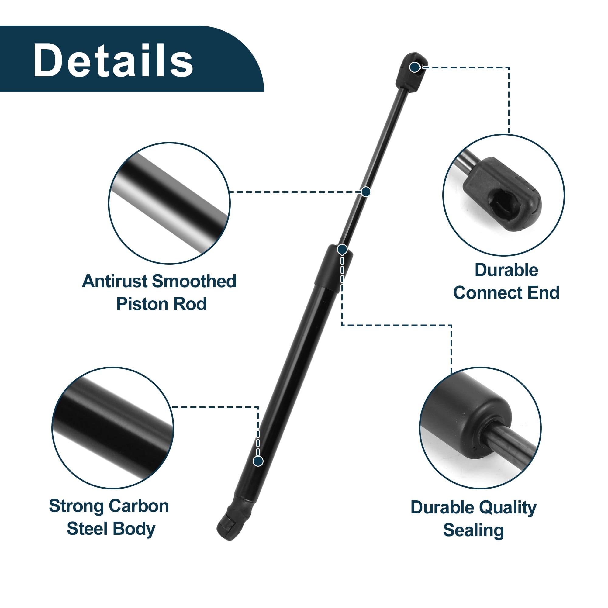 Unique Bargains 2Pcs Rear Hatch Lift Supports for Kia Picanto 2011-2015 No.817701Y010