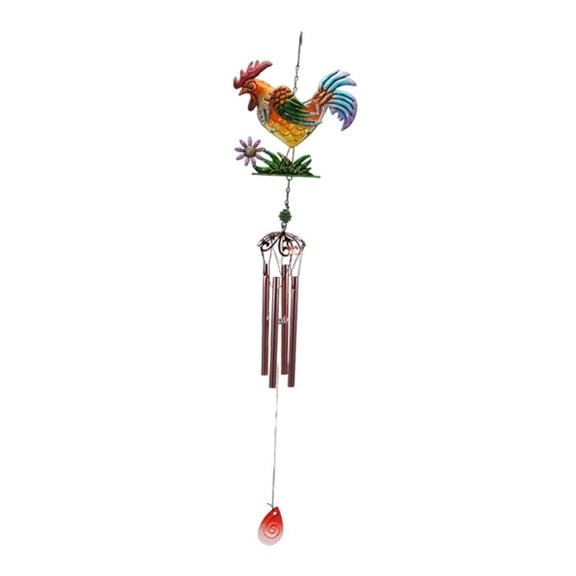 figatia Chicken Wind Chimes Garden Decor Decorative Ornament Metal Windchimes Yard Decoration for Outside Patio Outdoor Shop Entrance Wind Chime Tube Type