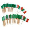 thumbnail image 4 of Billuyoard Palillo de dientes con bandera de Italia, respetuoso con el medio ambiente, maravilloso para decoración de alimentos, Mini banderas Mostrada, 4 of 6