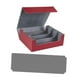thumbnail image 2 of Caja para mazo de cartas Hugo organizador de cierre magnético duradero tarjetas deportivas rojo y gris Estuche para baraja de cartas coleccionables, 2 of 9