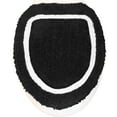 thumbnail image 6 of Home Weavers Allure Collection Toilet Lid Cover, 100% Cotton Soft Elastic Fit, Machine Washable, 18"x18", Black, 6 of 11