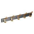 thumbnail image 2 of Injueey Bathroom Wall Hanger Black Golden Aluminum Storage Coat Towel Hat Door Rack Clothes Punch-free for Bedroom Porch Juegos de accesorios de baño, 2 of 6