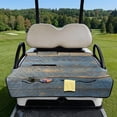 thumbnail image 2 of Psesaysky Golf Cart Seat Covers, Golf Cart Seat Towel Blanket with Handle, Foldable, Soft and Comfortable, Suits EZGO, Yamaha, Club Car and Other 2-Seat Carts, 51"x 30.3", Blue Wood Grain, 2 of 8