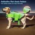 thumbnail image 3 of Unique Bargains Dog Life Vest for Swimming Boating Dog Life Vest with Reflective Stripes Rescue Handle Buckle XL Green, 3 of 6