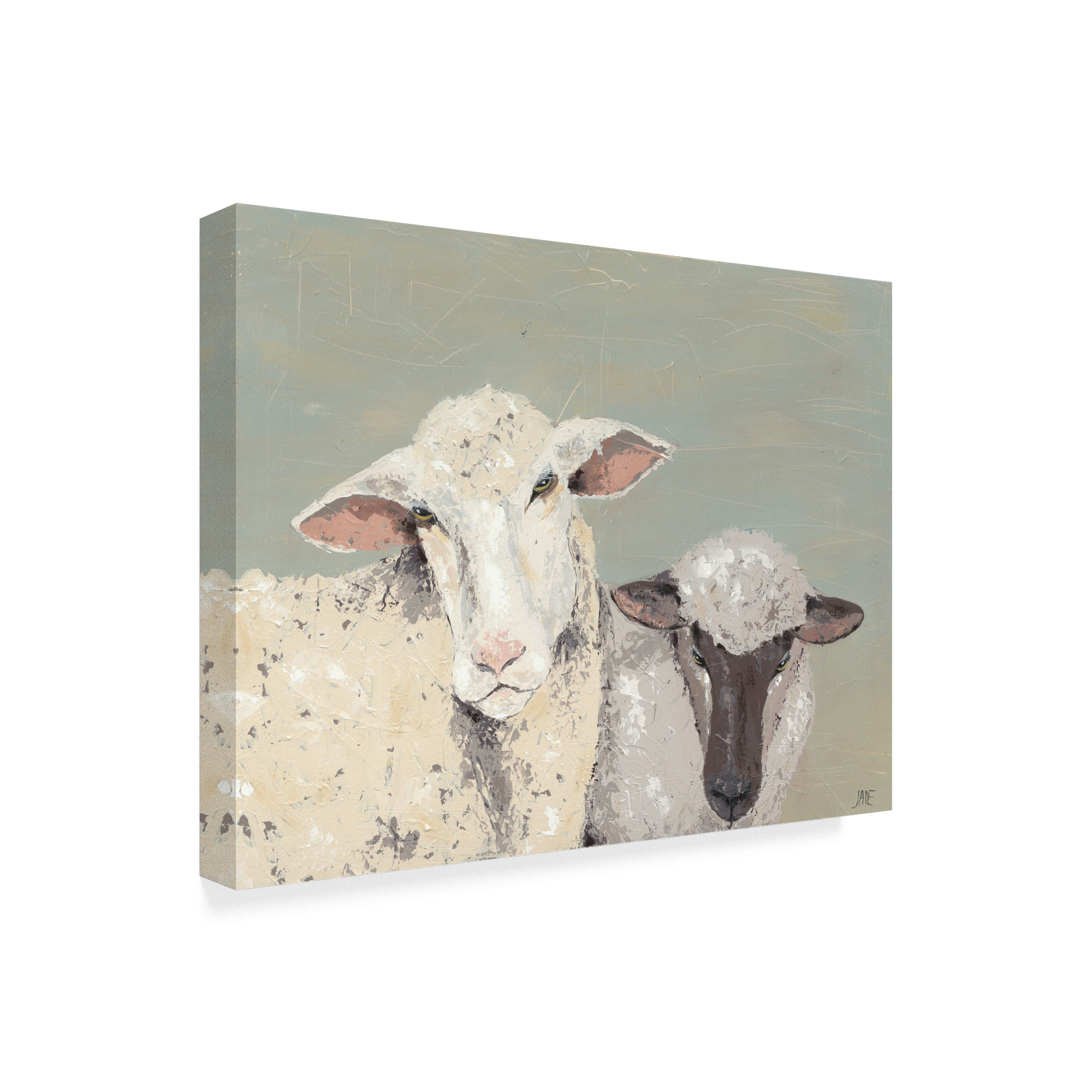 Trademark Fine Art 'Sweet Lambs I' Canvas Art by Jade Reynolds