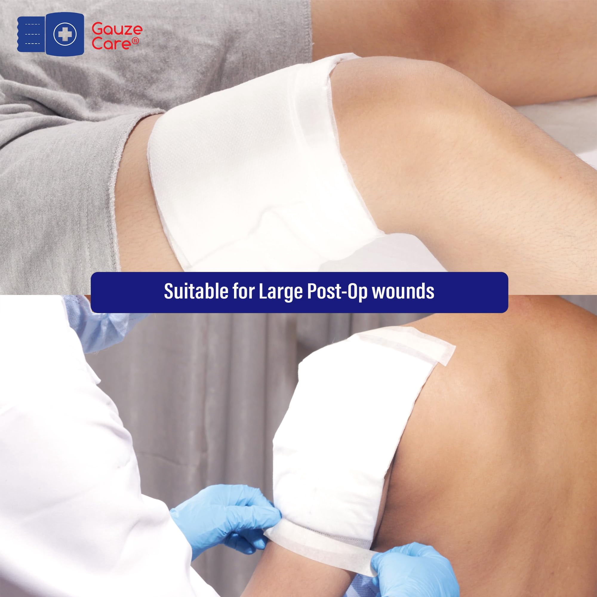 Gauze Care Abdominal Pads, 40 Count, 8"x10" Sterile, Extra Absorbent, Non-Stick, for Heavy Wounds and First Aid Kits
