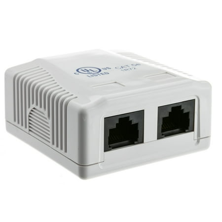 RJ45 2 Port Wall Mount Biscuit Network Ethernet UTP LAN RJ45 2 Port Wall Mount Biscuit Network Ethernet UTP LAN