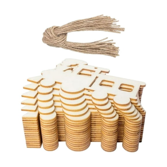 Wweixi 20pcs Painting Wooden Train Cutouts DIY Hanging Ornaments Craft Kit For Rustic Wedding Unfinished Wooden Cutouts Color