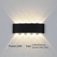 thumbnail image 3 of Lámpara de pared LED impermeable IP66 Iluminación hacia arriba y hacia abajo Decoración de jardín AC85-265V Luz de pared interior y exterior para dormitorio Sala de estar, 3 of 5