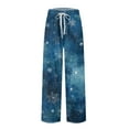 thumbnail image 7 of WTOBBY Men's Knitted Christmas Print Casual Pants with Pockets, Soft Lounge Sleep Pajama Bottoms for Holiday and Home Wear,Blue 2XL, 7 of 7