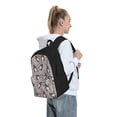 thumbnail image 6 of Lsque Halloween Gnome Pattern Adult Backpack – Durable & Lightweight PU Canvas Storage Bag , 15” Laptop Compartment, and Multiple Pockets, 6 of 7
