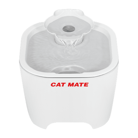 UPC: 0035368094101 | Cat Mate 100 fl. oz. BPA-Free  Elevated  Multi-Height Pet Fountain with Super-Quiet Pump and 3-Stage Filter – White