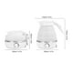 thumbnail image 5 of 850W Foldable Electric Kettle 600ml Silicone Auto Power Off Collapsible Hot Water Kettle for Travel, 5 of 5