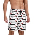 thumbnail image 2 of Logiee Christmas Dachshund Print Men's Pajama Shorts with Drawstring & Pockets,Sleep Shorts for Men,Sleepwear Bottoms,Elastic Waistband Loungewear-Small, 2 of 6