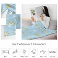 thumbnail image 4 of Christmas Gold Throw Flannel Blanket 50x60In and White Snowflake Light Blue Super Soft Cozy Bed Blanket, Lightweight Plush Fuzzy Bed Throw for Bedroom Sofa Couch Living Room, 4 of 4