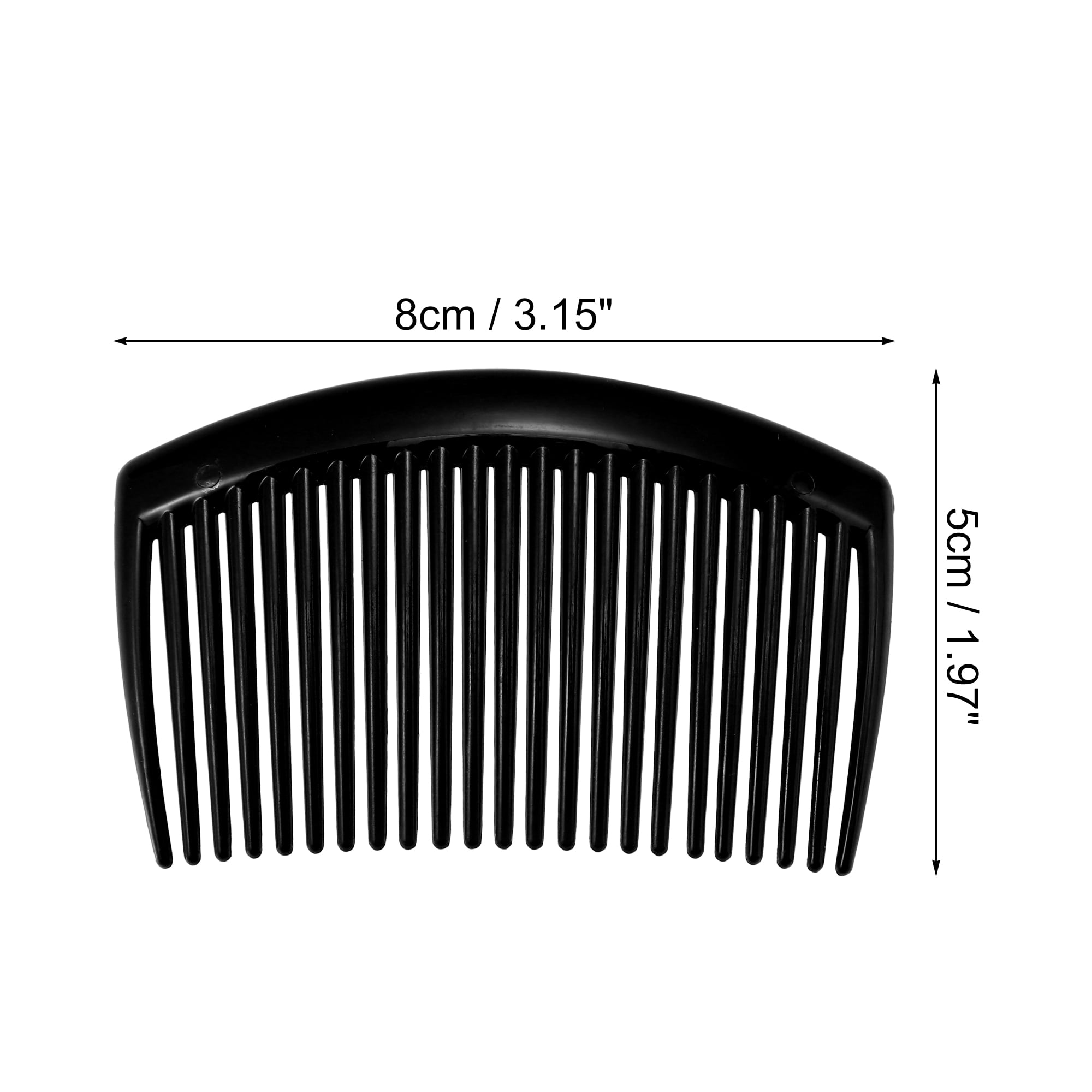 Unique Bargains 8 Pcs Classic Side Clip Hair Comb Teeth Hair Combs 3" Plastic Black