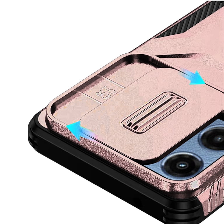 For Motorola Edge 2025 Slim Fit Shockproof Hybrid with Slide Camera Window Covering, Rugged Tpu Silicone Hard PC Bumper Case Cover - Rose Gold For Motorola Edge 2025 Slim Fit Shockproof Hybrid with Slide Camera Window Covering, Rugged Tpu Silicone Hard PC Bumper Case Cover - Rose Gold