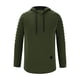 thumbnail image 5 of pstuiky Camisas para hombre de manga larga, Suéter informal de moda para hombre, color liso, con capucha y manga larga, con diseño arrugado camisetas de hombre l, 5 of 5