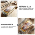thumbnail image 3 of Shisuyan 1Pc Household Baking Pan Tempered Glass Plate Rectangular Salad Bowl (White), 3 of 9