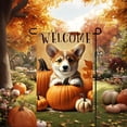 thumbnail image 6 of Fall Welcome Garden Flag 12x18 Inch Double Sided Corgi Pumpkin Autumn Leaf Yard Banner Porch Outdoor Seasonal House Lawn Thanksgiving Decoration for Party Decoration Supplies, 6 of 6